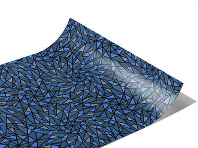 Blue Star Stained Glass Vinyl Wraps~Rwraps Series 914 Digitally Printed Vinyl Wrap~0