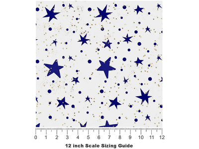 Blue Starlight Astrology Vinyl Film Pattern Size 12 inch Scale~Rwraps Blue Starlight Astrology Sizing Chart~2