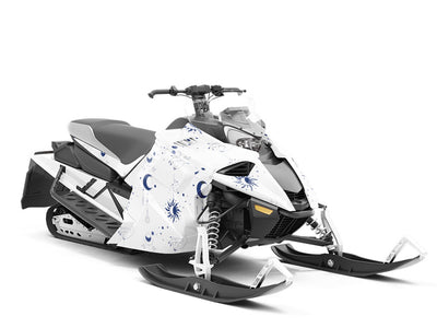 Blue Suns Astrology Custom Wrapped Snowmobile