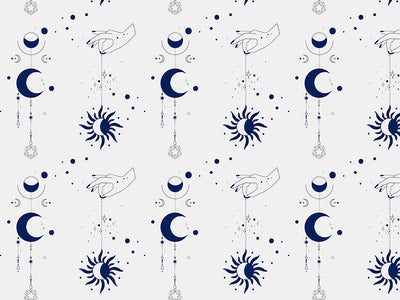 Blue Suns Astrology Vinyl Wrap Pattern~Rwraps Series 914 Digitally Printed Vinyl Wrap~0