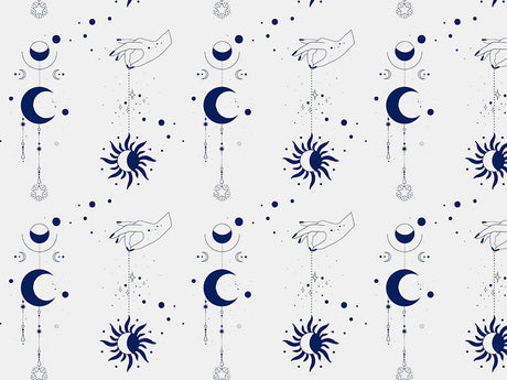 Blue Suns Astrology Vinyl Wrap Pattern~Rwraps Series 914 Digitally Printed Vinyl Wrap~0