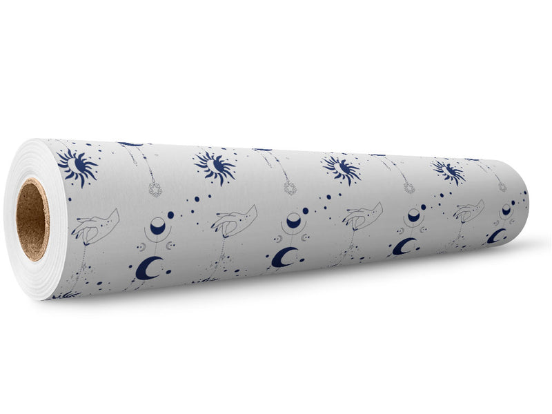Blue Suns Astrology Wrap Film Wholesale Roll~Rwraps Series 914 Digitally Printed Vinyl Roll~5