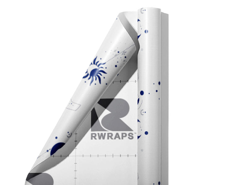 Blue Suns Astrology Wrap Film Sheets~Rwraps Series 914 Blue Suns Astrology Scrolled Sheet~3