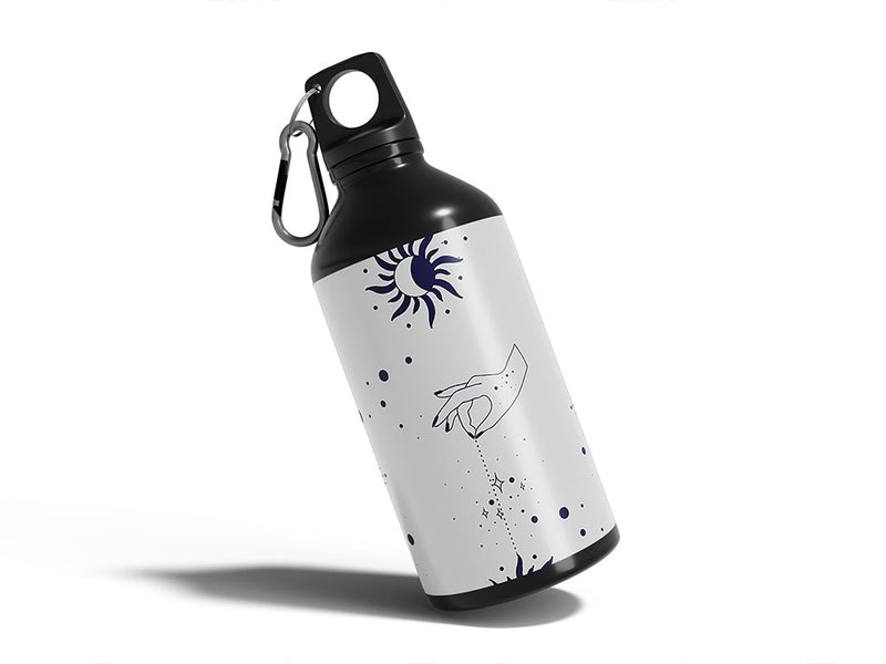 blue suns astrology Water Bottle DIY Stickers