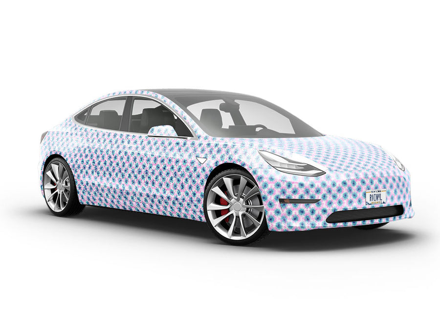 Blue Sunshine Tie Dye Vehicle Vinyl Wrap