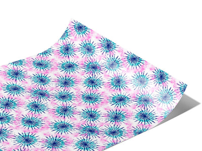 Blue Sunshine Tie Dye Vinyl Wraps~Rwraps Series 914 Digitally Printed Vinyl Wrap~0