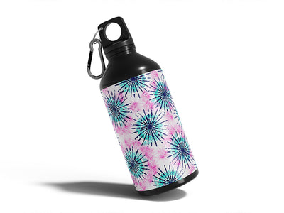 blue sunshine tie dye Water Bottle DIY Stickers