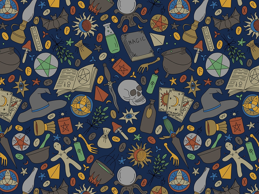 Blue Tails Witch Vinyl Wrap Pattern~Rwraps Series 914 Digitally Printed Vinyl Wrap~0