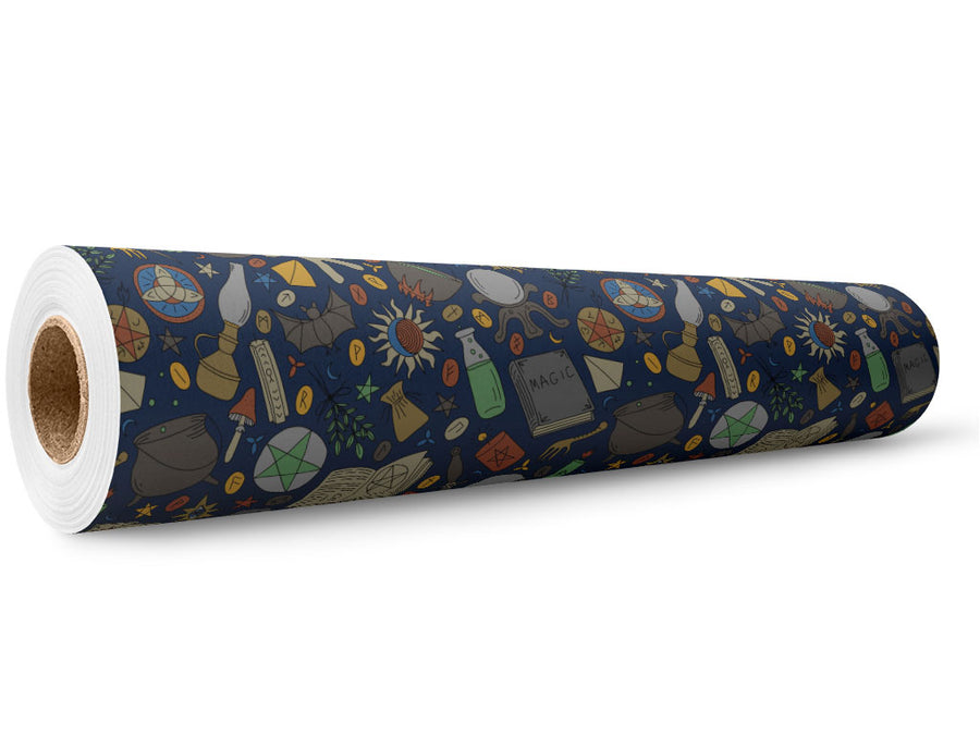 Blue Tails Witch Wrap Film Wholesale Roll~Rwraps Series 914 Digitally Printed Vinyl Roll~5