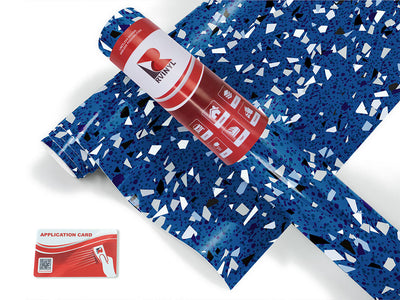 blue terrazzo stone Craft Vinyl Roll