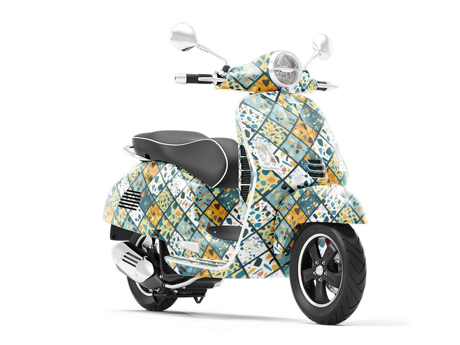 Blue Tile Vespa Scooter Wrap Film