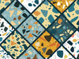 Blue Tile Vinyl Wrap Pattern~Rwraps Series 914 Digitally Printed Vinyl Wrap~0