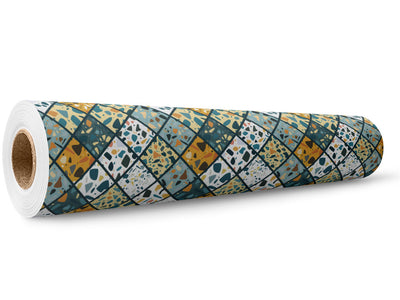 Blue Tile Wrap Film Wholesale Roll~Rwraps Series 914 Digitally Printed Vinyl Roll~5