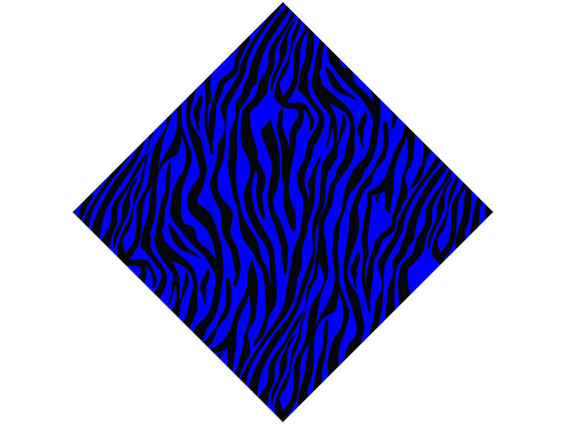 Blue Tiger Vinyl Wrap Pattern