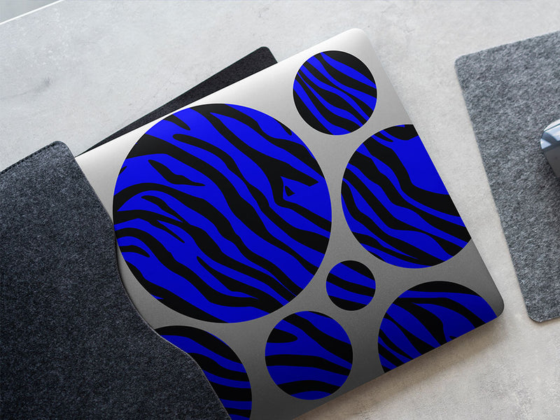 blue tiger animal print DIY Laptop Stickers