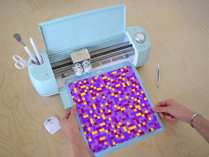 blue violet pixel Cricut Compatible Vinyl