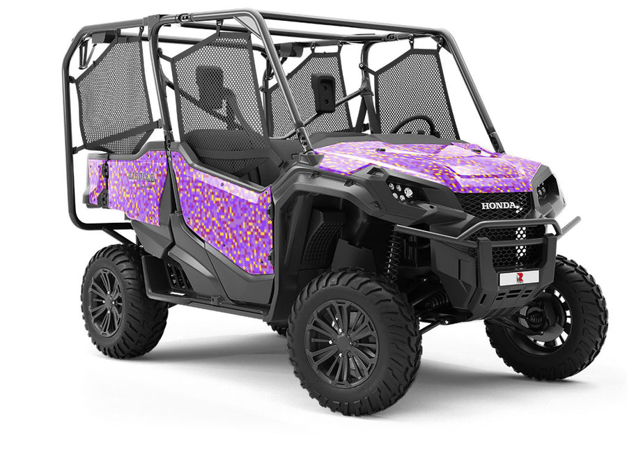 Blue Violet Pixel Utility Vehicle Vinyl Wrap