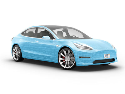 Blue Waves Tile Vehicle Vinyl Wrap