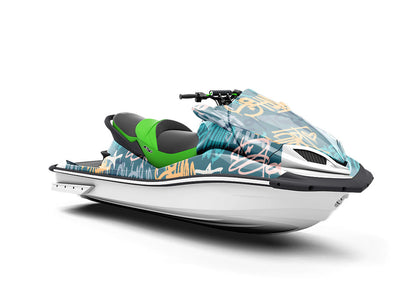 Blue Wilderness Graffiti Jet Ski Vinyl Customized Wrap