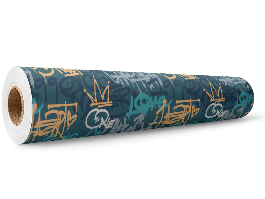 Blue Wilderness Graffiti Wrap Film Wholesale Roll~Rwraps Series 914 Digitally Printed Vinyl Roll~5