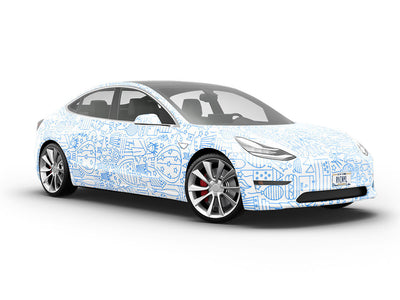 Blue York Americana Vehicle Vinyl Wrap