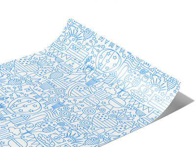 Blue York Americana Vinyl Wraps~Rwraps Series 914 Digitally Printed Vinyl Wrap~1