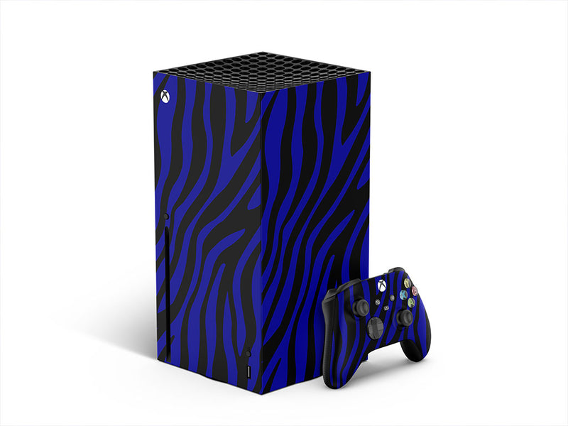 blue zebra animal print XBOX DIY Decal