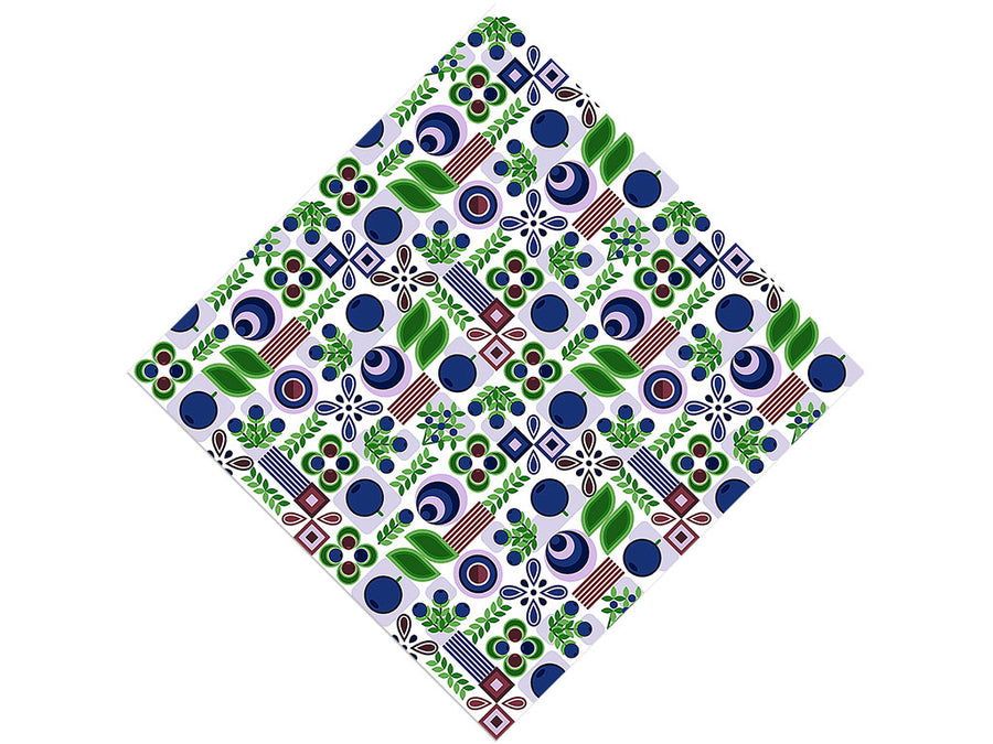Blueberries Abound Mosaic Vinyl Wrap Pattern