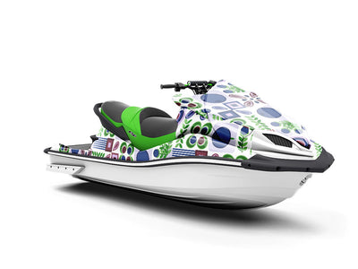 Blueberries Abound Mosaic Jet Ski Vinyl Customized Wrap