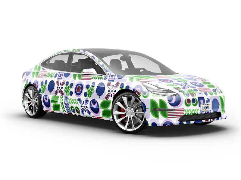 Blueberries Abound Mosaic Vehicle Vinyl Wrap