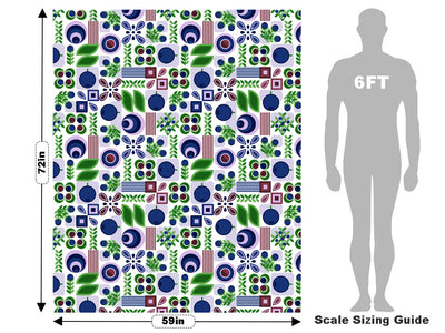 Blueberries Abound Mosaic Vehicle Wrap Scale~Rwraps Series 914 Blueberries Abound Mosaic Measurements~1