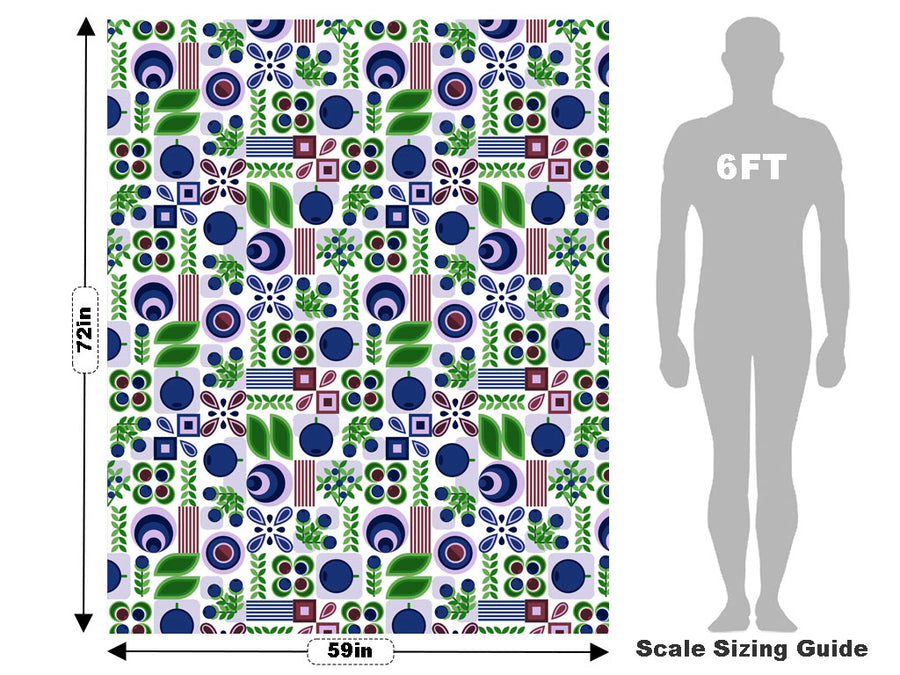 Blueberries Abound Mosaic Vehicle Wrap Scale~Rwraps Series 914 Blueberries Abound Mosaic Measurements~1