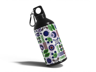blueberries abound mosaic Water Bottle DIY Stickers