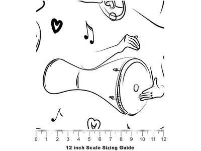 Bluegrass Soul Music Vinyl Film Pattern Size 12 inch Scale~Rwraps Bluegrass Soul Music Sizing Chart~2