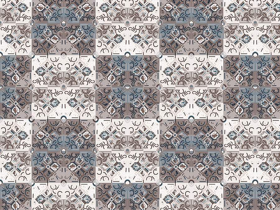 Bluestar Tile Vinyl Wrap Pattern~Rwraps Series 914 Digitally Printed Vinyl Wrap~0