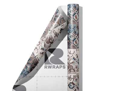 Bluestar Tile Wrap Film Sheets~Rwraps Series 914 Bluestar Tile Scrolled Sheet~4