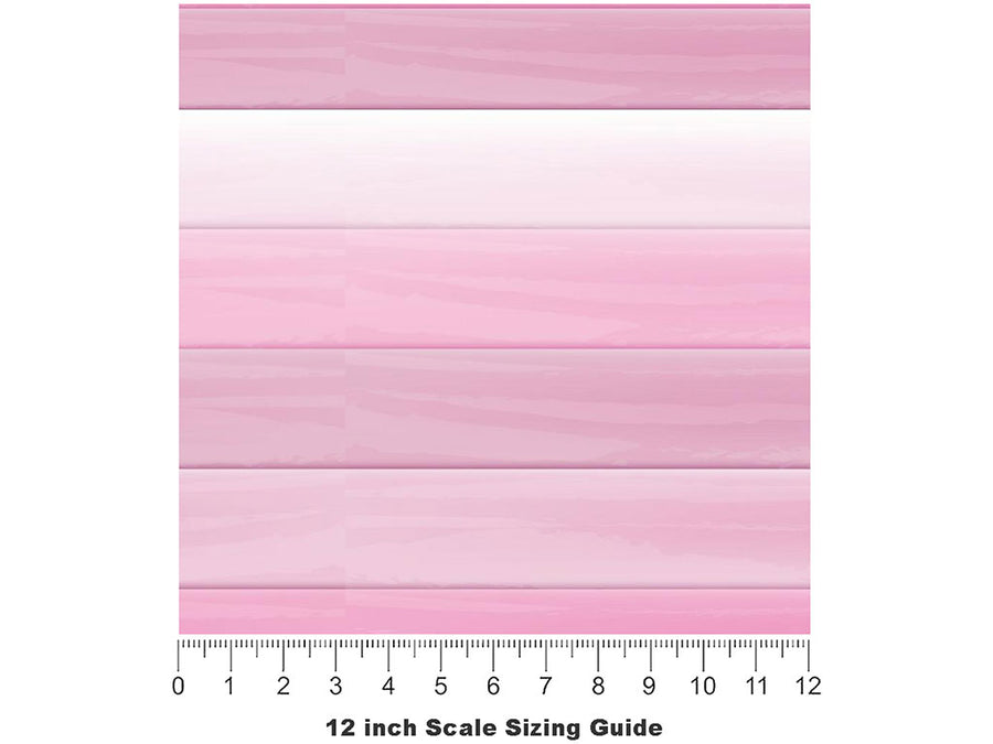 Blush Gradient Wood Plank Vinyl Film Pattern Size 12 inch Scale~Rwraps Blush Gradient Wood Plank Sizing Chart~3