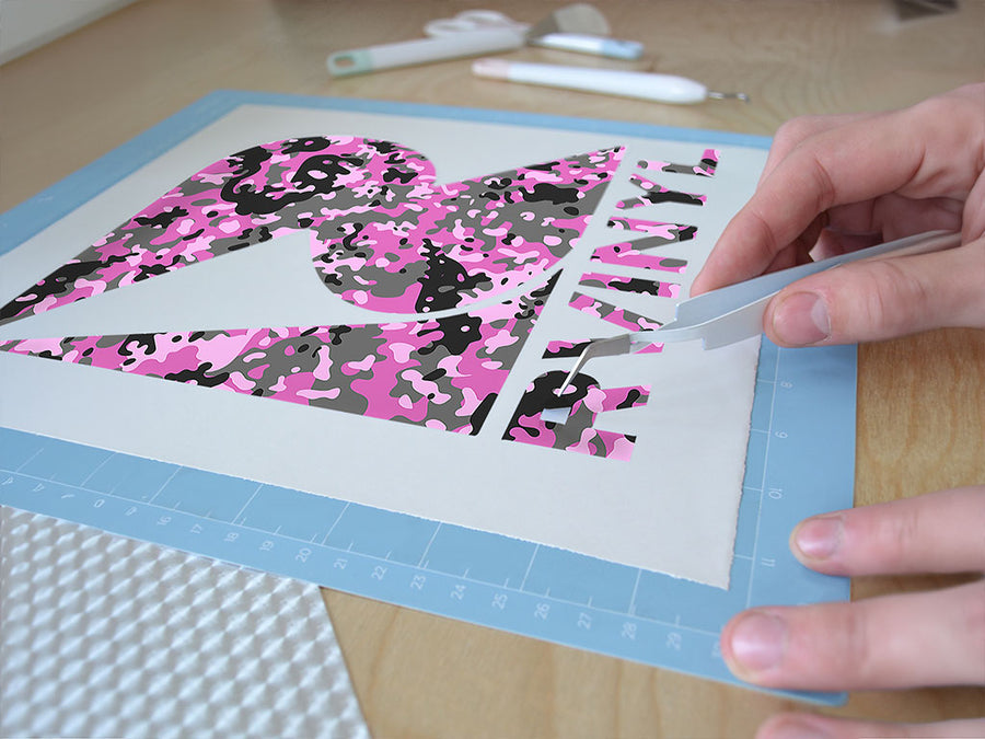blush multicam camouflage Easy Weed Craft Vinyl