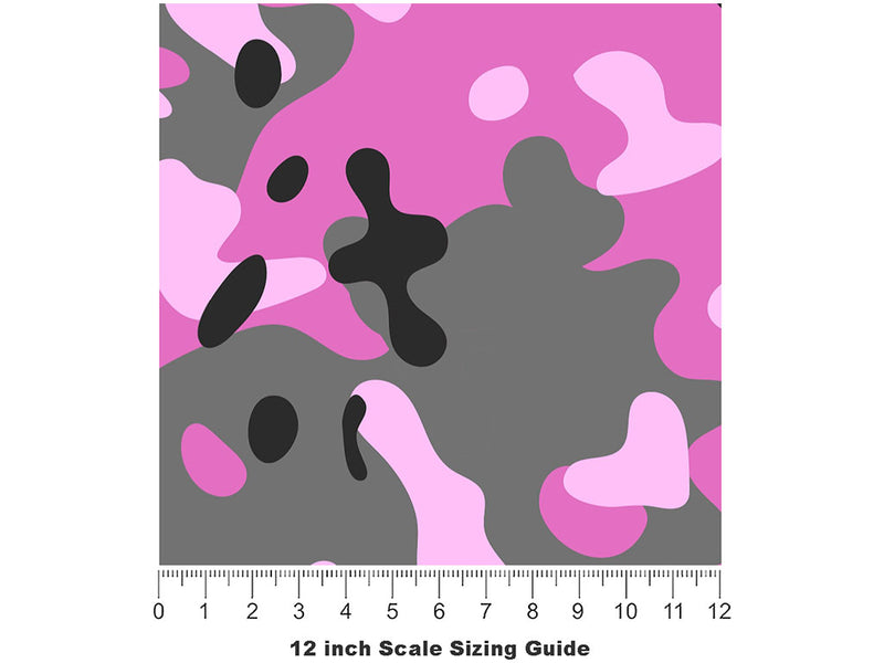 Blush Multicam Camouflage Vinyl Film Pattern Size 12 inch Scale~Rwraps Blush Multicam Camouflage Sizing Chart~3