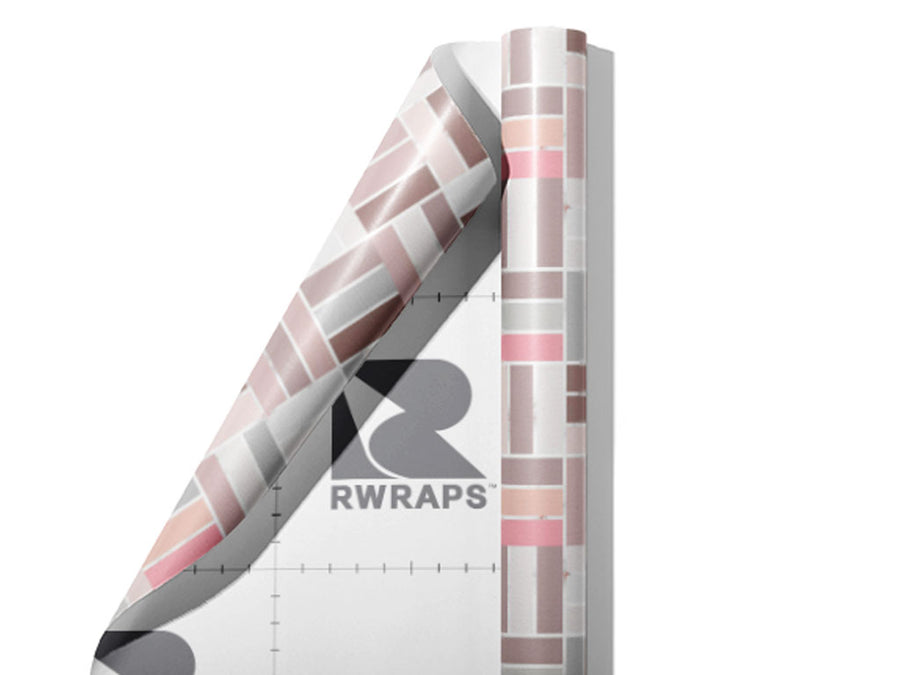 Blush Pink Brick Wrap Film Sheets~Rwraps Series 914 Blush Pink Brick Scrolled Sheet~4