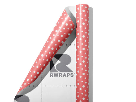 Blush Pink Polka Dot Wrap Film Sheets~Rwraps Series 914 Blush Pink Polka Dot Scrolled Sheet~3