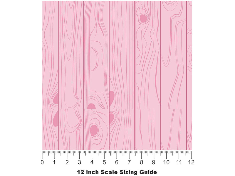 Blush  Wood Plank Vinyl Film Pattern Size 12 inch Scale~Rwraps Blush  Wood Plank Sizing Chart~3