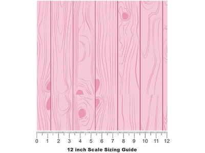 Blush  Wood Plank Vinyl Film Pattern Size 12 inch Scale~Rwraps Blush  Wood Plank Sizing Chart~3