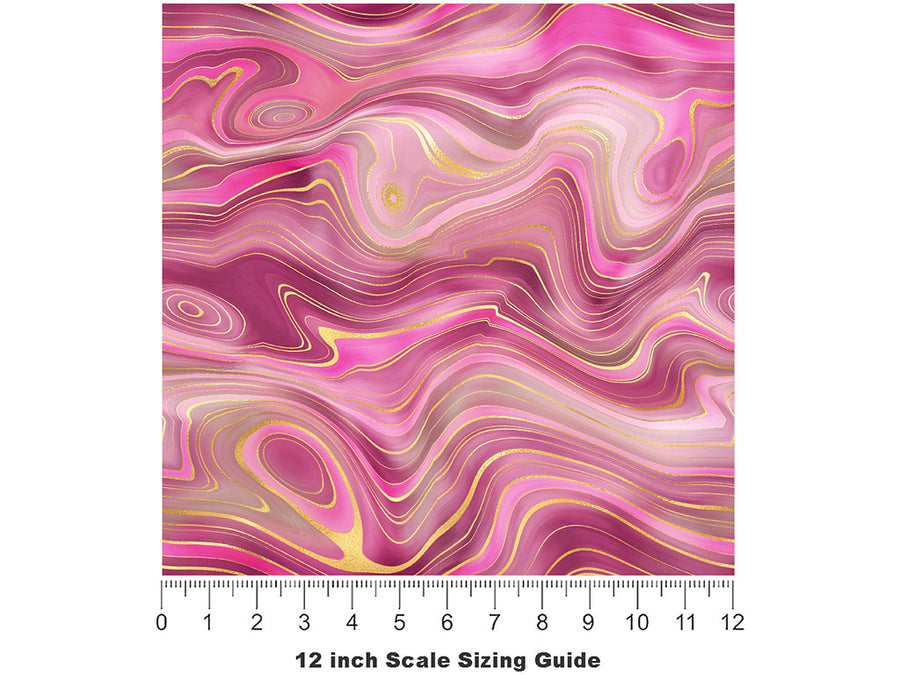 Blushing Cheeks Gemstone Vinyl Film Pattern Size 12 inch Scale~Rwraps Blushing Cheeks Gemstone Sizing Chart~2