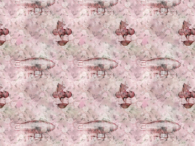 Blushing Dirigibles Steampunk Vinyl Wrap Pattern~Rwraps Series 914 Digitally Printed Vinyl Wrap~0