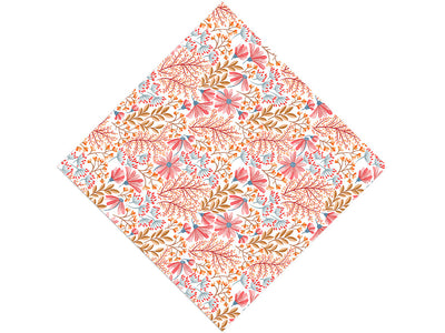 Blushing Foliage Floral Vinyl Wrap Pattern