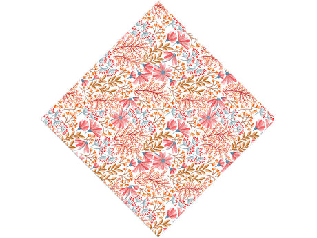 Blushing Foliage Floral Vinyl Wrap Pattern