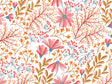 Blushing Foliage Floral Vinyl Wrap Pattern~Rwraps Series 914 Digitally Printed Vinyl Wrap~0