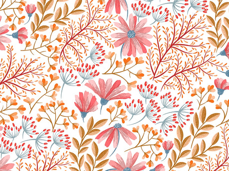 Blushing Foliage Floral Vinyl Wrap Pattern~Rwraps Series 914 Digitally Printed Vinyl Wrap~0