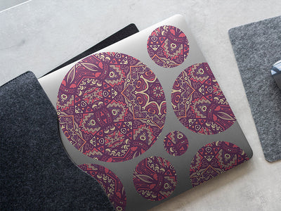 blushing rose mandala DIY Laptop Stickers